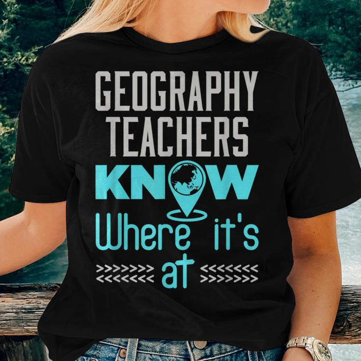 Geography Teacher Quote Appreciation Women T-shirt Gifts for Her