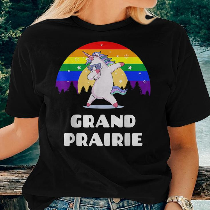 Grand Prairie Texas Lgbtq Gay Pride Rainbow Women T-shirt Gifts for Her