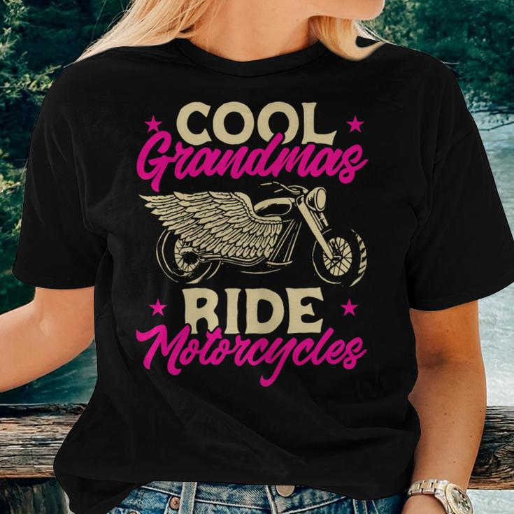 Grandmas Ride Motorcycles Biker Granny Women T-shirt Gifts for Her
