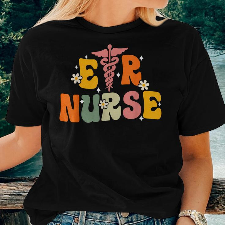Groovy Er Nurse Emergency Room Nurse Nursing Women T-shirt Gifts for Her