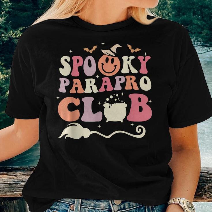 Groovy Spooky Parapro Club Paraprofessional Para Teacher Aid Women T-shirt Gifts for Her