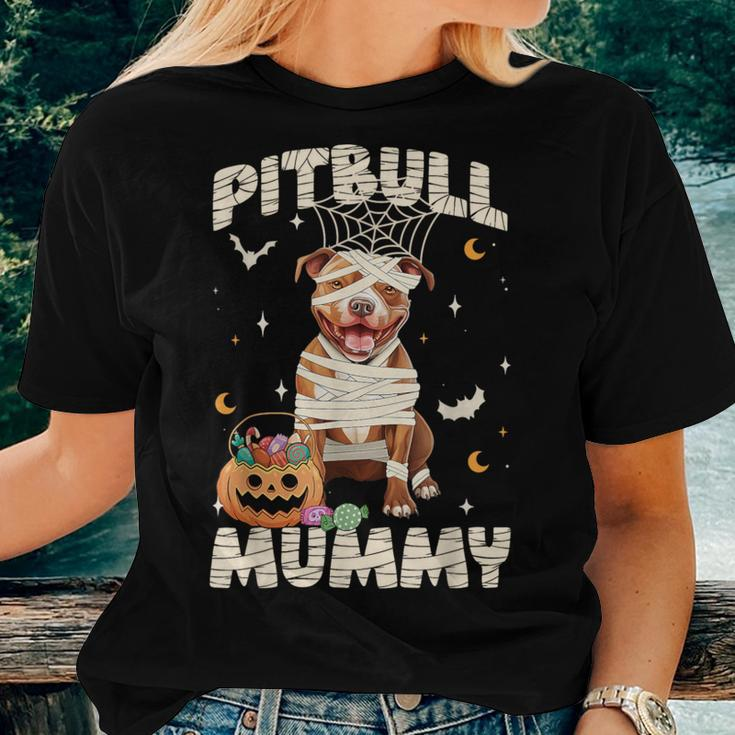 Halloween Costume Pitbull Lover Mummy Dog Owner Women T-shirt Gifts for Her