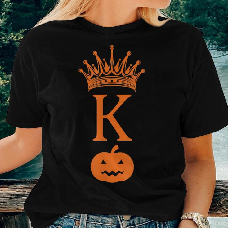 Halloween Pumpkin King Trick Treat Costume Fall Men Boys King Women T-shirt Gifts for Her