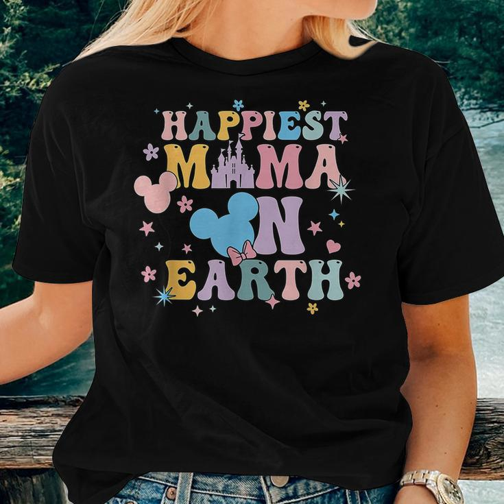 Happiest Mama On Earth Family Trip Happiest Place Women T-shirt Gifts for Her