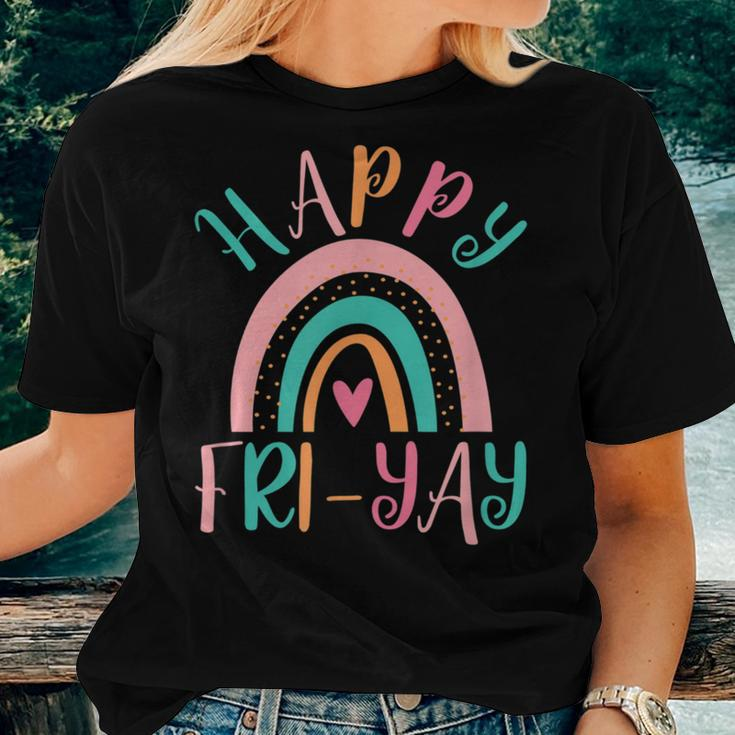 Happy Friyay Fri-Yay Friday Lovers Teacher School Women T-shirt Gifts for Her