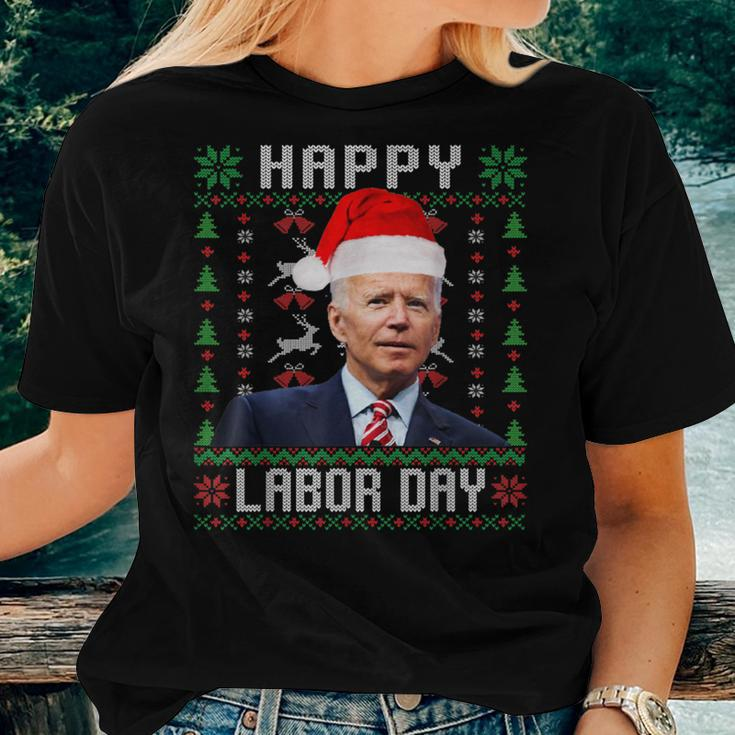 Happy Labor Day Joe Biden Christmas Ugly Sweater Women T-shirt Gifts for Her