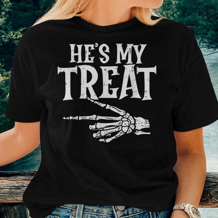He's My Treat Matching Couple Halloween Costume Girlfriend Women T-shirt Gifts for Her