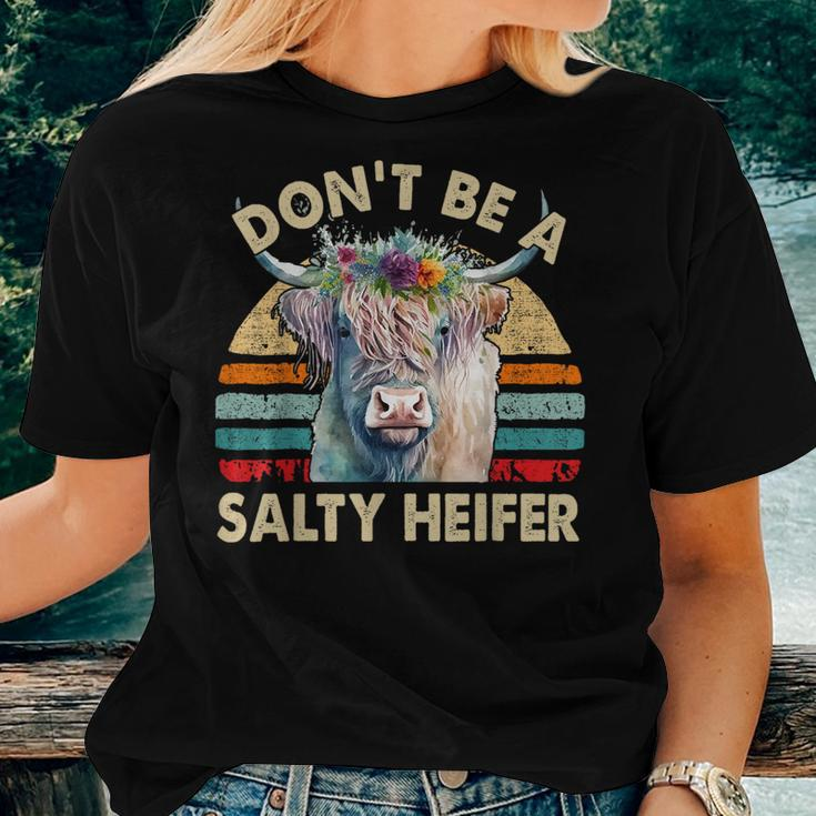Highland Cow- Dont Be Salty Heifer Girl Toddler Women T-shirt Gifts for Her