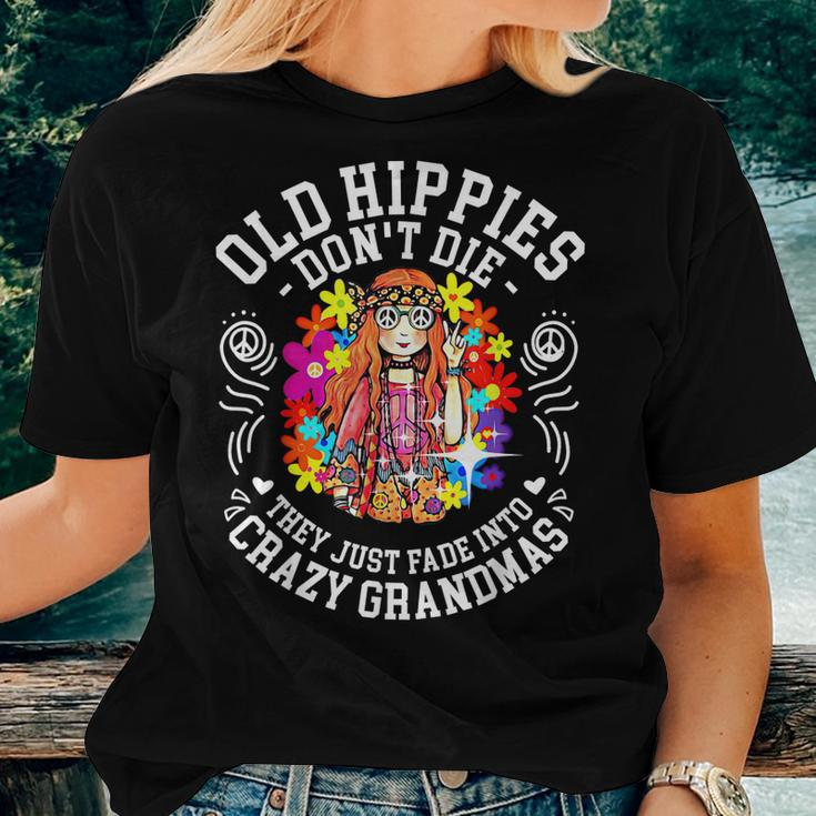 Hippie Tie Dye Groovy Grandmas Woman Graphic Women T-shirt Gifts for Her