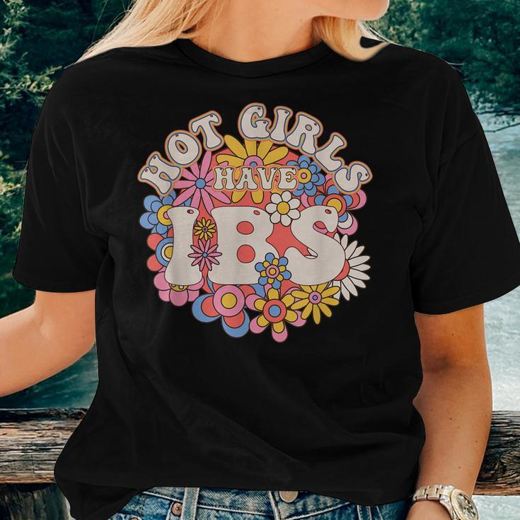 Hot Girls Have Ibs Groovy 70S Irritable Bowel Syndrome Women T-shirt Gifts for Her