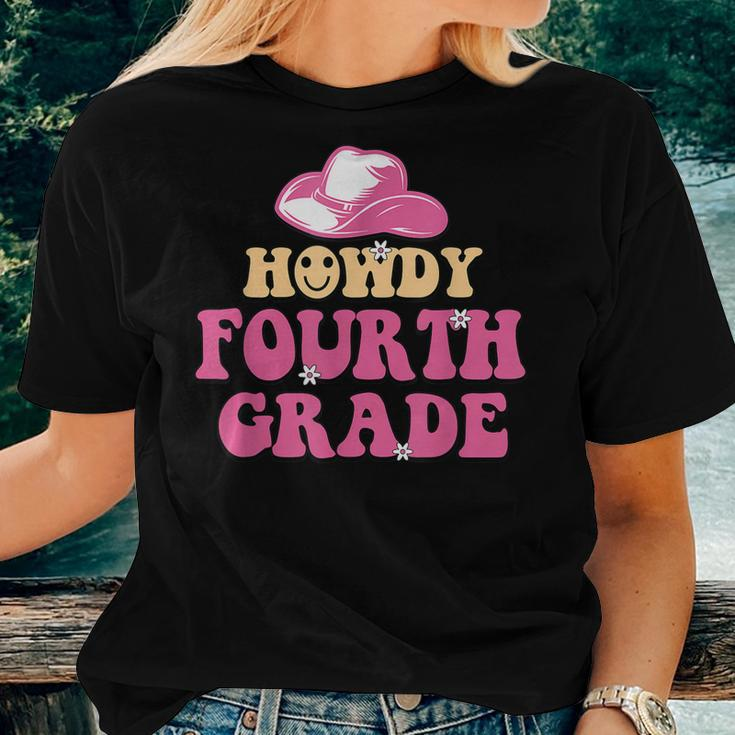 Howdy 4Th Grade Teachers Kids Parents Cowboy Cowgirl Women T-shirt Gifts for Her