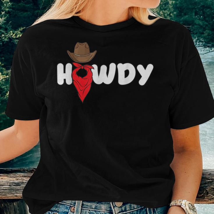 Howdy Country Western Wear Rodeo Cowgirl Southern Cowboy Women T-shirt Gifts for Her