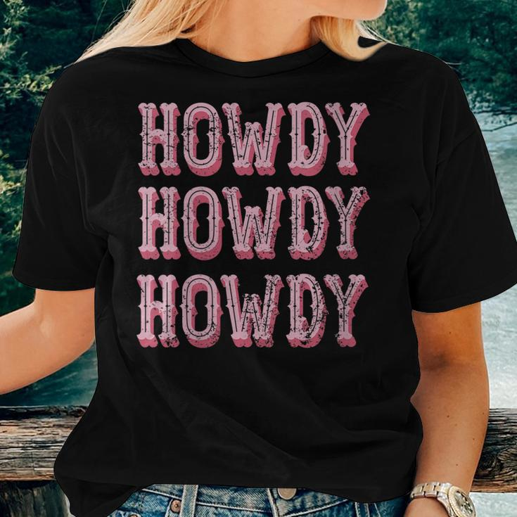 Howdy Rodeo Women Vintage Western Country Southern Cowgirl Women T-shirt Gifts for Her