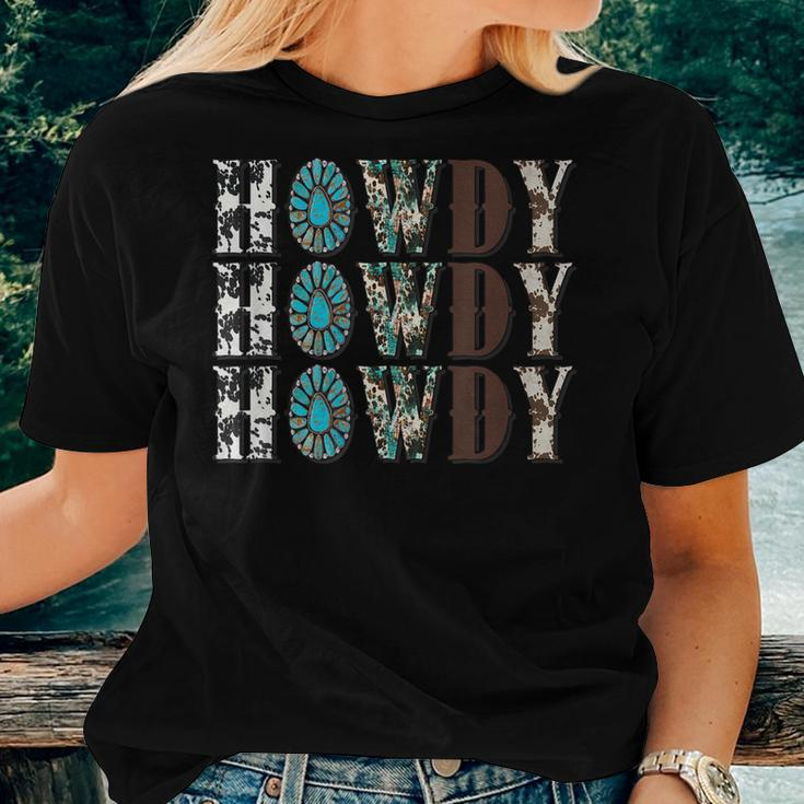 Howdy Rodeo Western Country Cowboy Cowgirl Southern Vintage Women T-shirt Gifts for Her