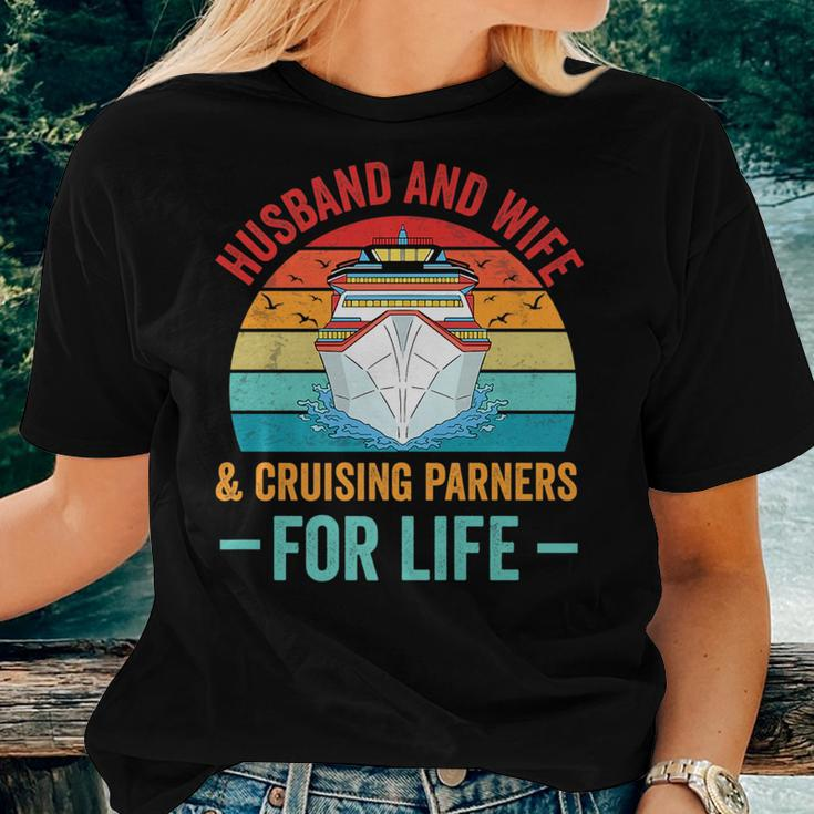 Husband And Wife Cruise Partners For Life Cruising Funny Women T-shirt Gifts for Her