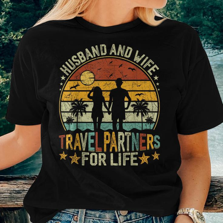Husband And Wife Travel Partners For Life Beach Traveling Women T-shirt Gifts for Her