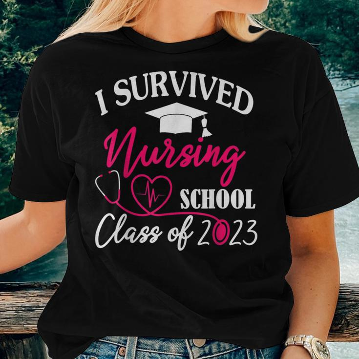 I Survived Nursing School 2023 Rn Er Nurse Graduation Gifts Women T-shirt Gifts for Her