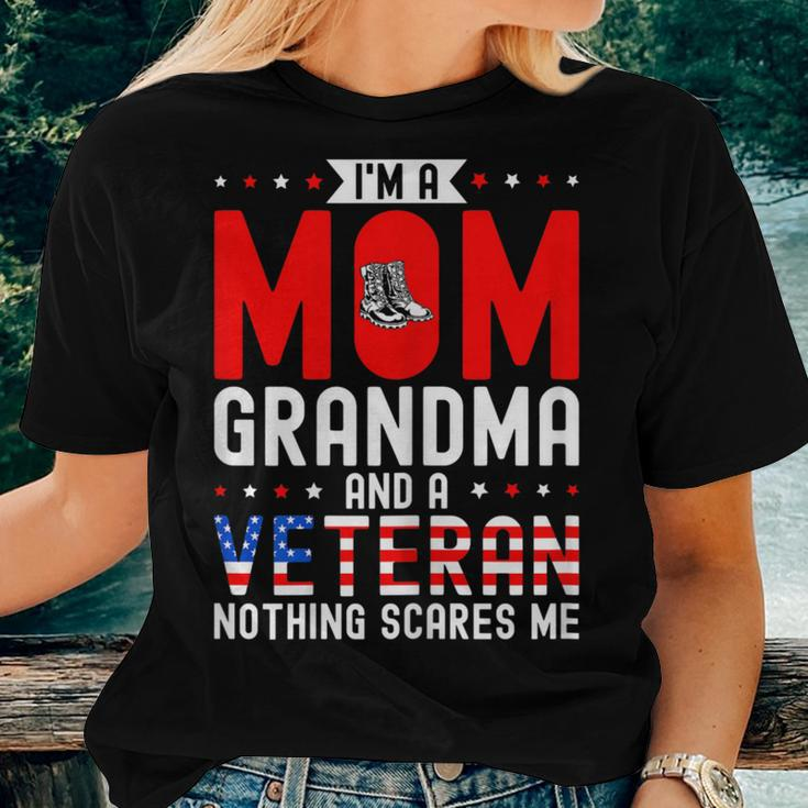 I'm A Mom Grandma And A Veteran Female Veteran Grandmother Women T-shirt Gifts for Her