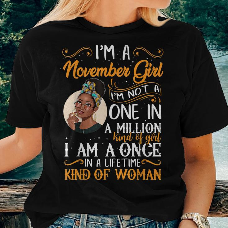 I'm A November Girl Black Virgo Libra Birthday Women T-shirt Gifts for Her