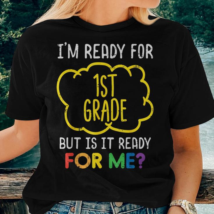 Im Ready For 1St Grade Funny First Day Of School Boys Girls Women T-shirt Short Sleeve Graphic Gifts for Her
