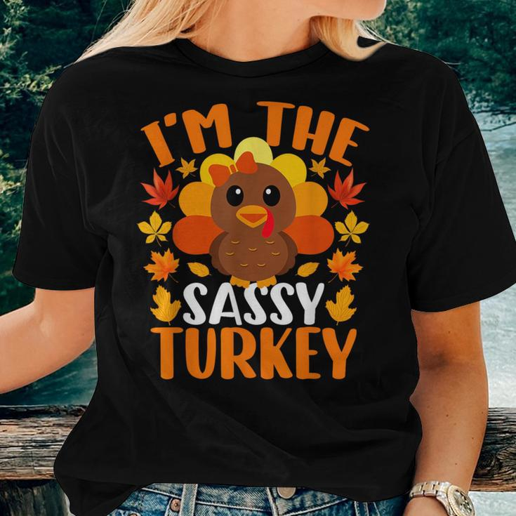 I'm The Sassy Turkey Fall Autumn Thanksgiving Women T-shirt Gifts for Her