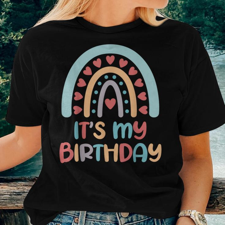 It's My Birthday Girls Colorful Rainbow Birthday Girl Women T-shirt Gifts for Her