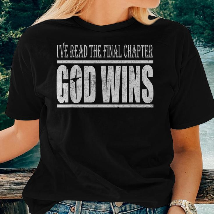 Ive Read The Final Chapter God Wins Christian Women T-shirt Gifts for Her