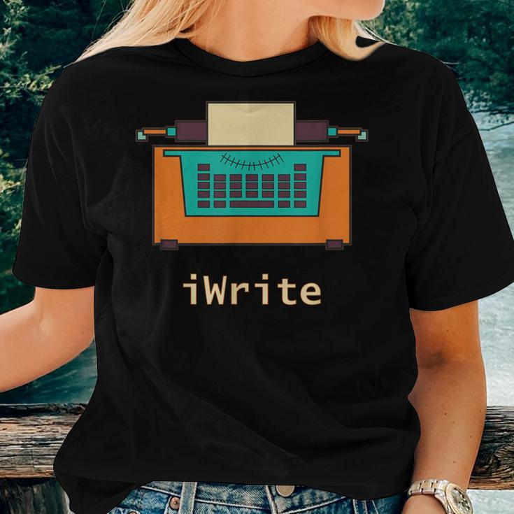 Iwrite Blogger Novel English Teacher Lit Prof Editor Women T-shirt Gifts for Her