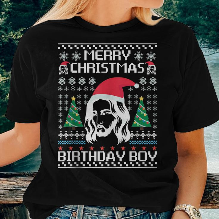 Jesus Birthday Ugly Christmas Sweater Women T-shirt Gifts for Her