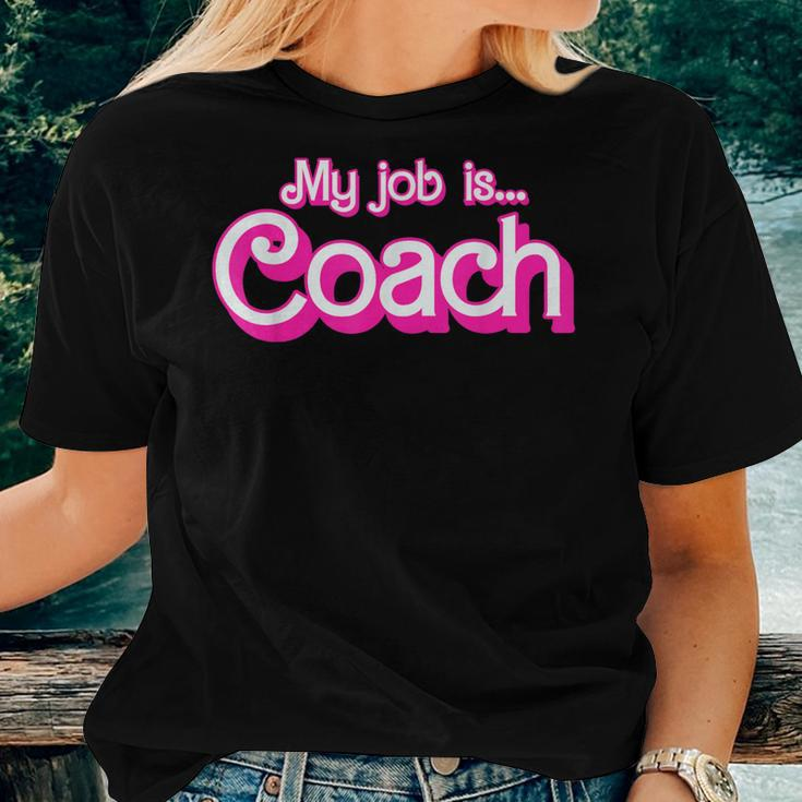 My Job Is Coach Pink Retro Coach Mom Girls Women T-shirt Gifts for Her
