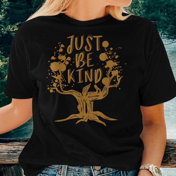 Just Be Kind Tree Antibullying Kindness Bully Women T-shirt Gifts for Her