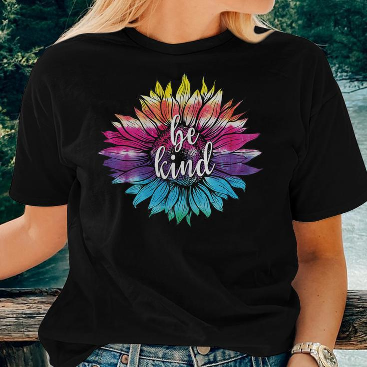 Be Kind Tie Dye Sunflower For Women And Girls Women T-shirt Gifts for Her