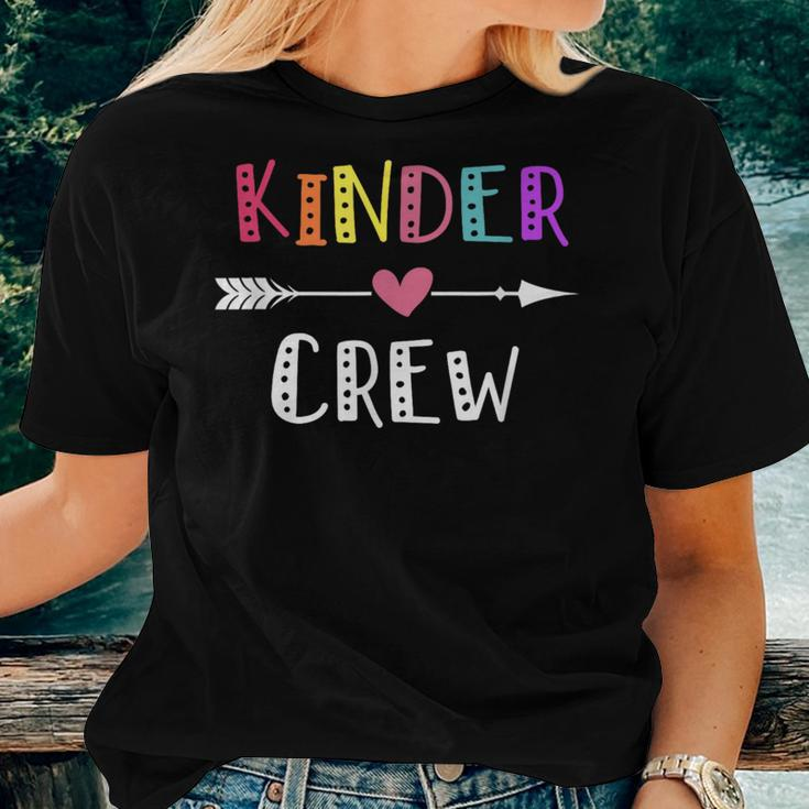 Kinder Crew Funny Kindergraten Teacher 1St Day Of School Women T-shirt Gifts for Her