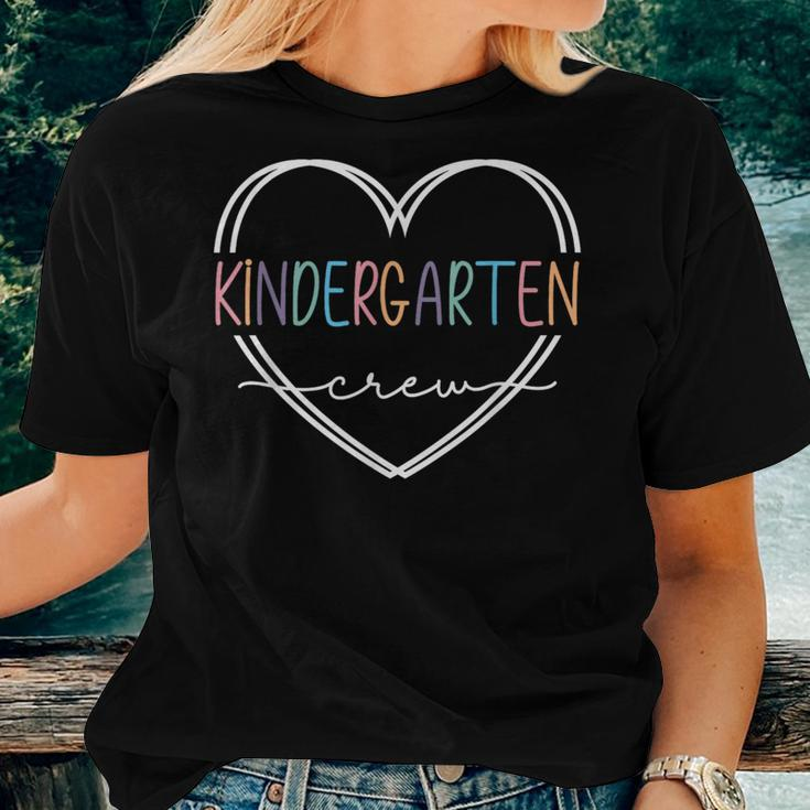 Kindergarten Crew Kinder Crew Teacher Squad Team Preschool Women T-shirt Gifts for Her