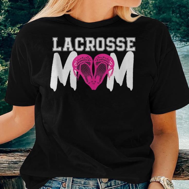 Lacrosse Mom Heart Lax For Moms Women T-shirt Gifts for Her