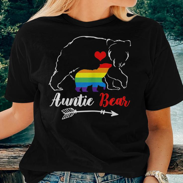 Lgbt Auntie Bear Aunt Gay Pride Proud Mom Women T-shirt Gifts for Her