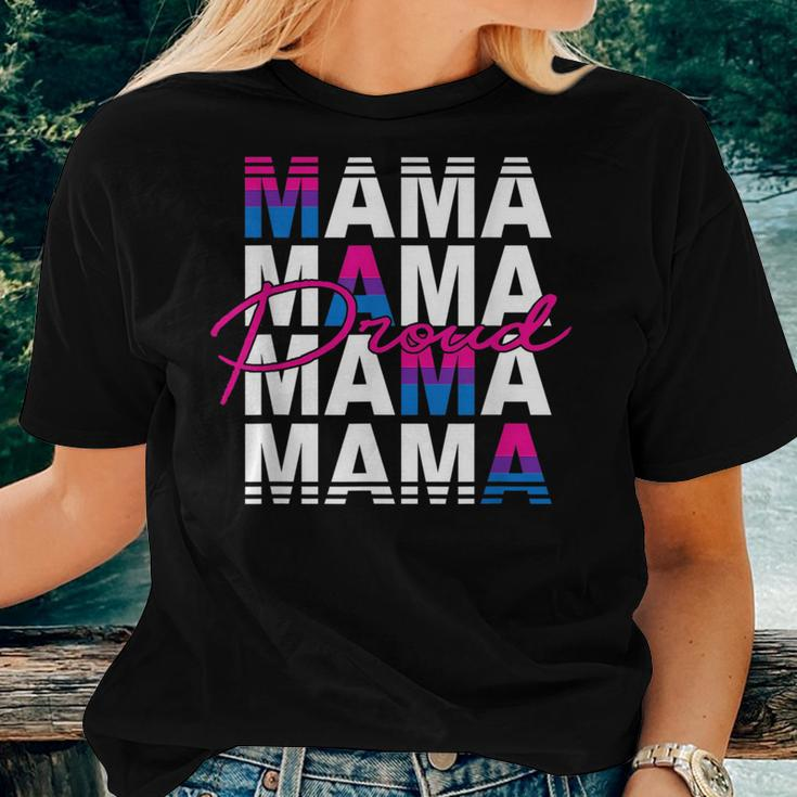 Lgbt Bisexual Proud Mama Lgbtq Pride Month Mom Bisexual Mom Women T-shirt Gifts for Her