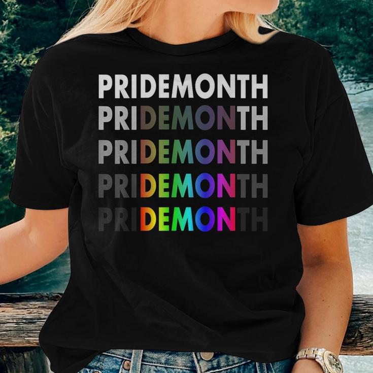 Lgbt Pride Month Demon For Gay Pride Month Festival Rainbow Women T-shirt Gifts for Her
