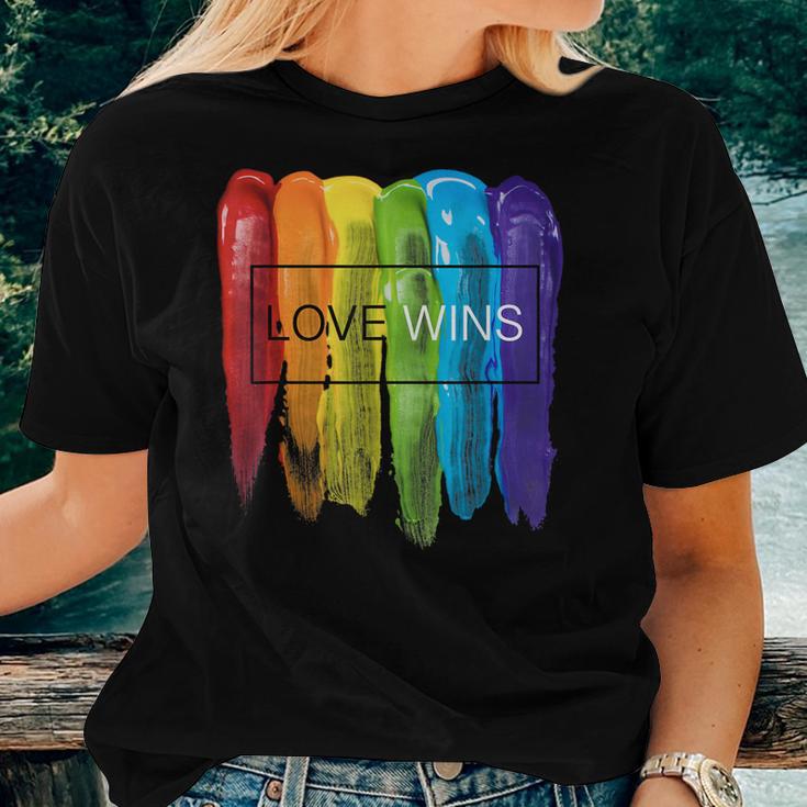 Lgbtq Equality Gay Pride Love Wins Be Yourself Month Rainbow Women T ...