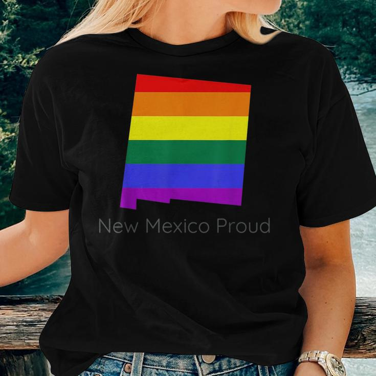 Lgbtq New Mexico Gay Pride Proud Rainbow Flag Love Is Love Women T-shirt Gifts for Her