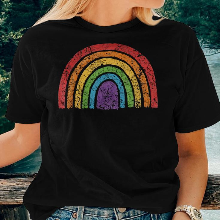 Lgbtq Rainbow Flag Gay Pride Lgbt Awareness Ally Vintage Women T-shirt Gifts for Her