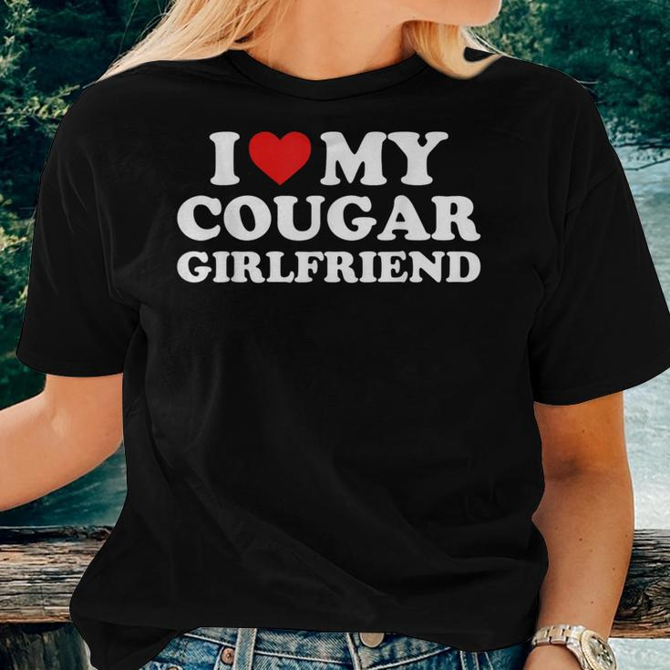 I Love My Cougar Girlfriend I Heart My Cougar Girlfriend Gf Women T-shirt Gifts for Her