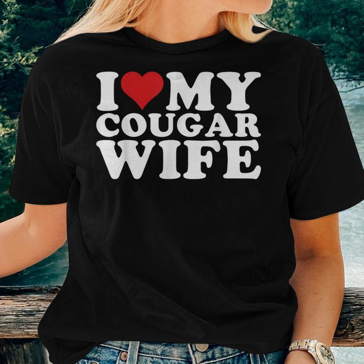 I Love My Cougar Wife I Heart My Cougar Wife Women T-shirt Gifts for Her