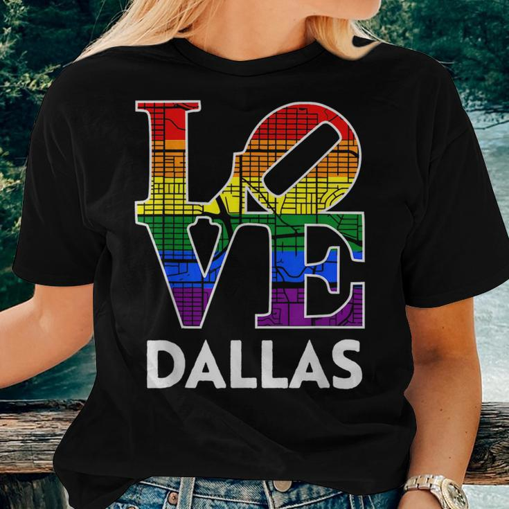 Love Dallas Lgbt Rainbow Flag Gay Pride Women T-shirt Crewneck Gifts for Her