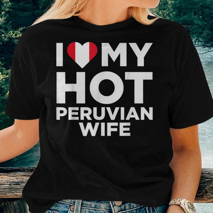 I Love My Hot Peruvian Wife Cute Peru Native Relationship Women T-shirt Gifts for Her