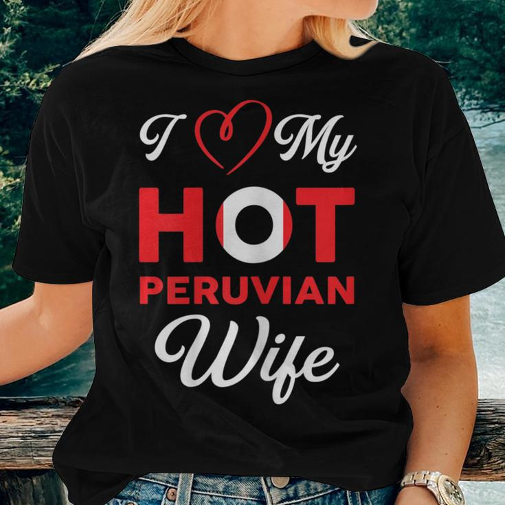 I Love My Hot Peruvian Wife Peru Women T-shirt Gifts for Her