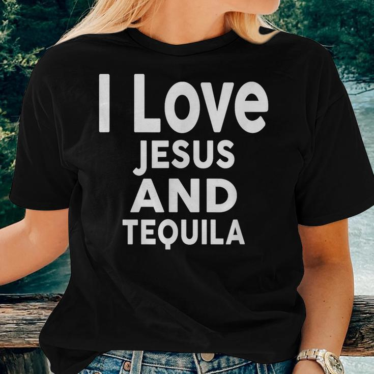I Love Jesus And Tequila Bar Tequila Women T-shirt Gifts for Her