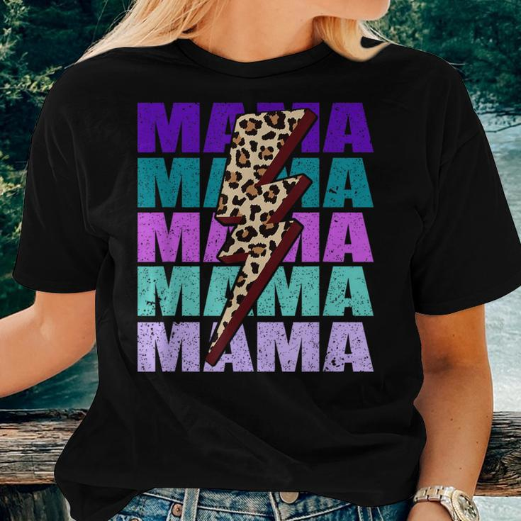 Mama Leopard Lightning Bolt For Women T-shirt Gifts for Her