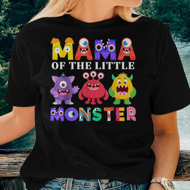 Mama Little Monster Kids 1St Birthday Party Family Monster Women T-shirt Gifts for Her