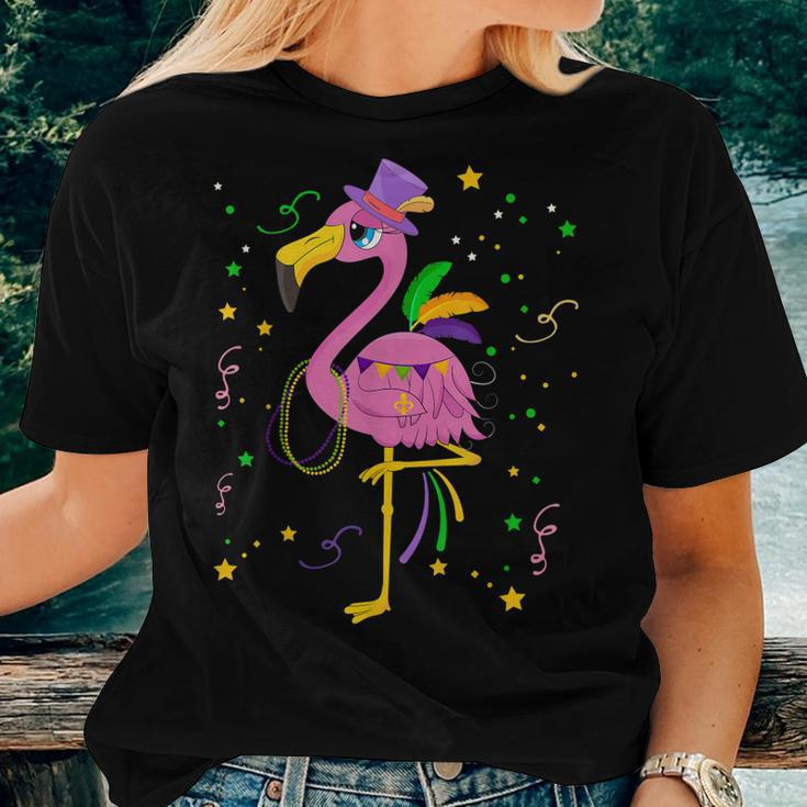 Mardi Gras Flamingo Carnival Festival New Orleans Women T-shirt Gifts for Her
